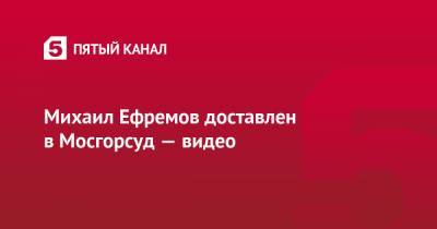 Михаил Ефремов доставлен в Мосгорсуд — видео