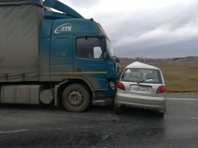 В Башкирии произошла смертельная авария: грузовик снес «Матиз»
