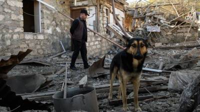 Начиненный взрывчаткой дрон сбили в карабахском Степанакерте — видео, фото