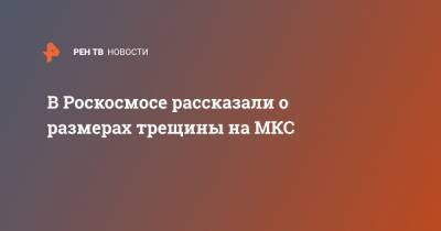 В Роскосмосе рассказали о размерах трещины на МКС