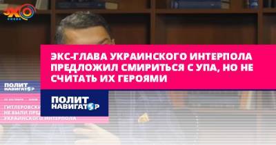 Экс-глава украинского Интерпола предложил смириться с УПА, но не...