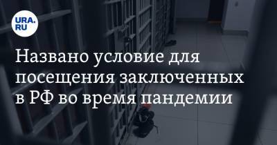 Названо условие для посещения заключенных в РФ во время пандемии - ura.news - Россия
