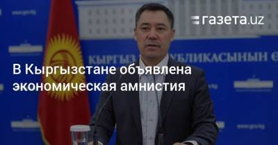 В Кыргызстане объявлена экономическая амнистия