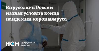 Вирусолог в России назвал условие конца пандемии коронавируса