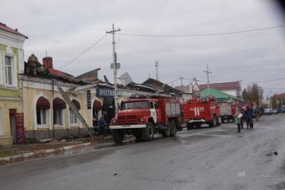 Пожар в исторической части Чаплыгина лишил работы полтора десятка предпринимателей