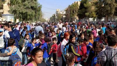Сирийские школьники в Камышлы требуют освободить город от курдских боевиков