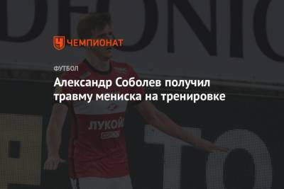 Александр Соболев получил травму мениска на тренировке