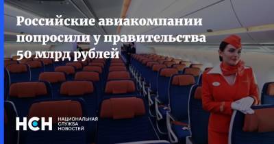 Российские авиакомпании попросили у правительства 50 млрд рублей