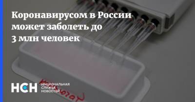 Коронавирусом в России может заболеть до 3 млн человек