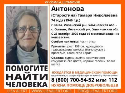 В Ульяновской области объявлена в розыск 74-летняя Тамара Антонова