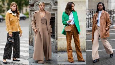 Широкие брюки: героини стритстайла показывают, как носить штаны свободного кроя — главную покупку грядущей зимы