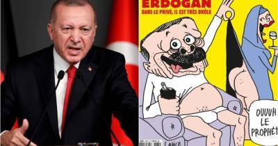 Эрдоган подал в суд на Charlie Hebdo за публикацию карикатуры