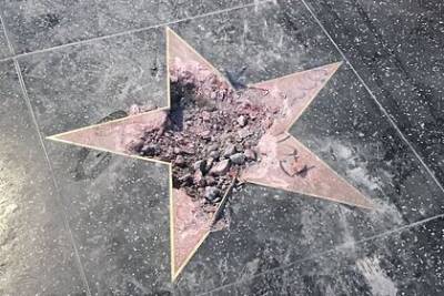 Мужчина в костюме Халка разбил звезду Трампа в Голливуде