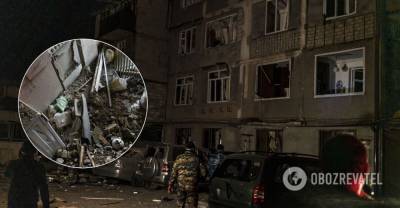Появились фото и видео последствий ракетного обстрела жилых домов в Карабахе | Мир | OBOZREVATEL