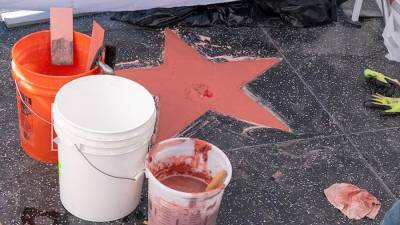 Человек в костюме Халка разбил звезду Трампа в Голливуде