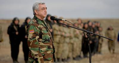 Третий президент Армении находится в Нагорном Карабахе