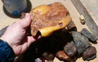 В Ровенской области у шести человек изъяли 100 кило янтаря