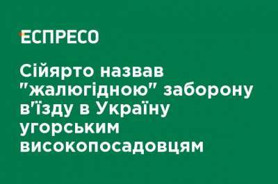 Сийярто назвал "жалким" запрет въезда в Украину венгерским чиновникам