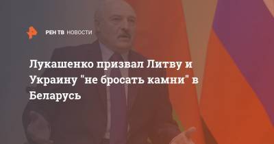 Лукашенко призвал Литву и Украину "не бросать камни" в Беларусь