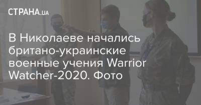 В Николаеве начались британо-украинские военные учения Warrior Watcher-2020. Фото
