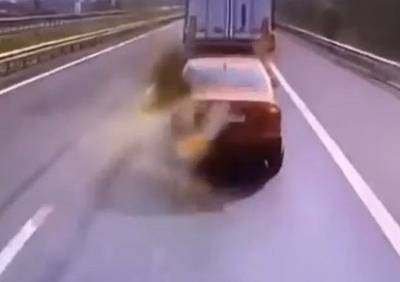 Страшное ДТП на Новорязанском шоссе попало на видео