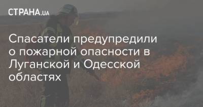 Спасатели предупредили о пожарной опасности в Луганской и Одесской областях