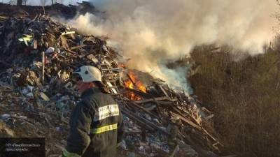 Пожарные потушили огонь на петербургском мусороперерабатывающем заводе