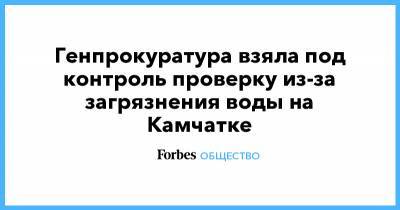 Генпрокуратура взяла под контроль проверку из-за загрязнения воды на Камчатке