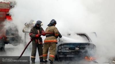 Легковушка сгорела дотла на северо-востоке Москвы