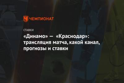 «Динамо» — «Краснодар»: трансляция матча, какой канал, прогнозы и ставки