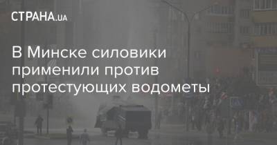 В Минске силовики применили против протестующих водометы