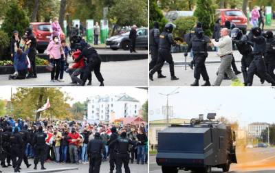 В Минске масштабный протест, люди на ходу сломали водомет