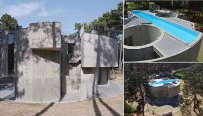 Португальцы построили дом для интровертов: у него нет наружных окон, зато есть бассейн на крыше