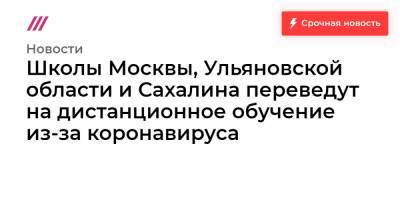 Школы Москвы, Ульяновской области и Сахалина переведут на дистанционное обучение из-за коронавируса