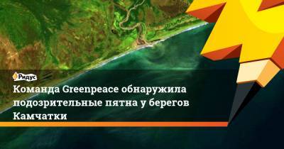 Команда Greenpeace обнаружила подозрительные пятна у берегов Камчатки