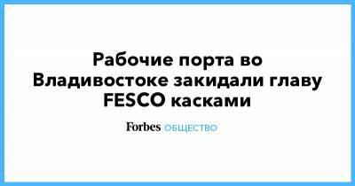 Рабочие порта во Владивостоке закидали главу FESCO касками