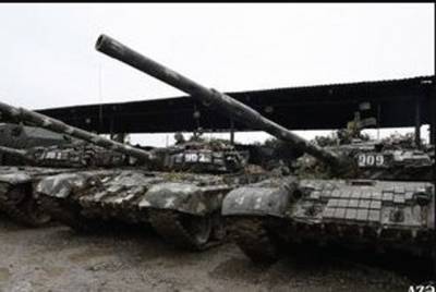Азербайджан уничтожил армянские танки и показал большие военные трофеи