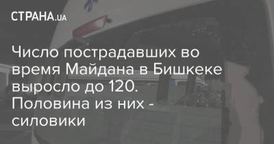 Число пострадавших во время Майдана в Бишкеке выросло до 120. Половина из них - силовики