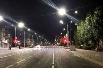 Проспект Победы теперь освещают 250 новых светильников