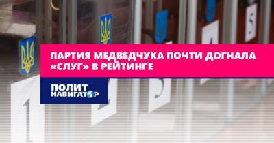 Партия Медведчука почти догнала «слуг» в рейтинге
