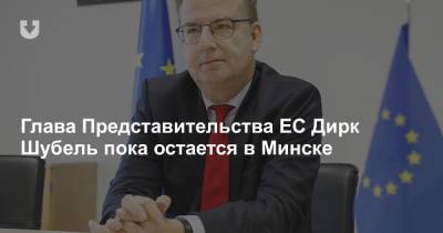 Глава Представительства ЕС Дирк Шубель пока остается в Минске