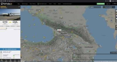 Украинский Ан-22 выполняет рейс из Баку в Киев