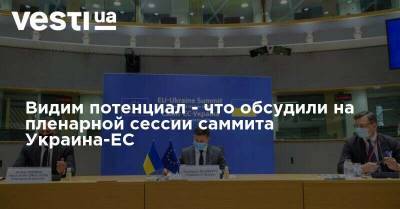 Видим потенциал - что обсудили на пленарной сессии саммита Украина-ЕС