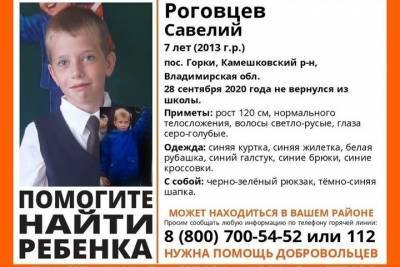 Во Владимирской области продолжаются поиски пропавшего 7-летнего мальчика