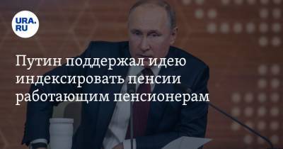Путин поддержал идею индексировать пенсии работающим пенсионерам