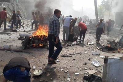 В Сирии неизвестные взорвали начиненный взрывчаткой грузовик