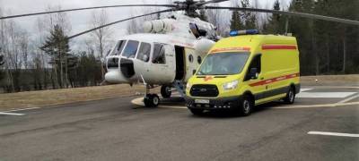 Вертолет санавиации срочно доставил больного мужчину из района Карелии в Республиканскую больницу