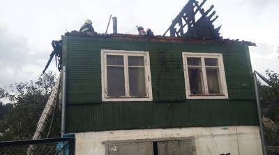 Вспышка газовоздушной смеси привела к пожару в Воложинском районе
