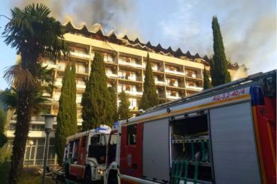 Пожар в санатории Минобороны в Крыму потушили