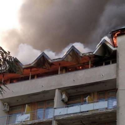 Комиссия ЧФ выясняет причину пожара одного из корпусов ФГБУ «Военный санаторий Ялта»